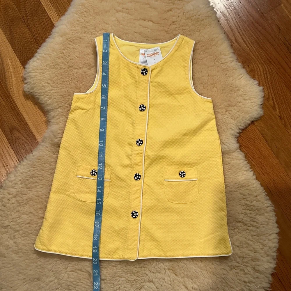 Gymboree yellow sleeveless mod shift dress